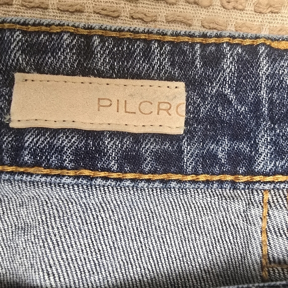 Anthropologie Pilcro Size 30 Distressed Vintage Straight High Rise Raw Hem Jeans - Picture 10 of 11